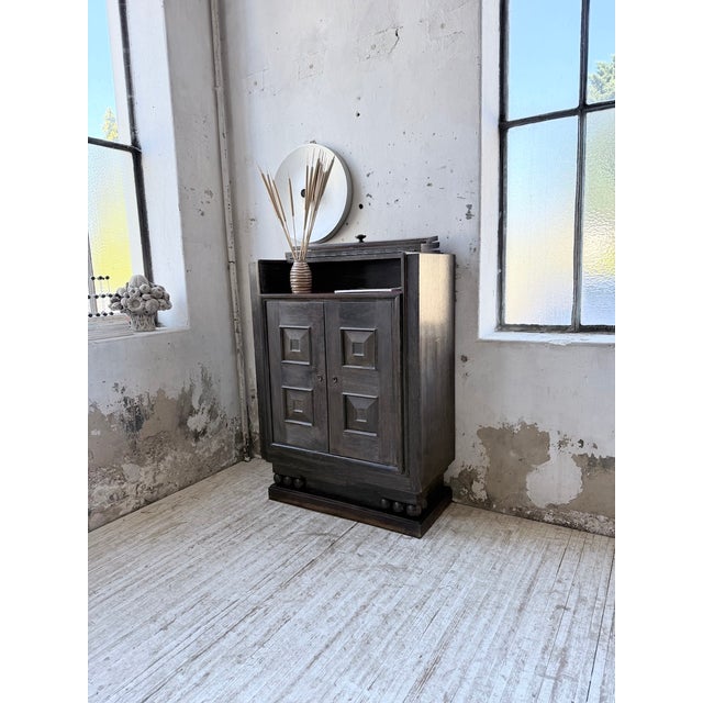 Wood Art Deco Bar Cabinet by Hoffmann Chaleyssin, 1940s For Sale - Image 7 of 18