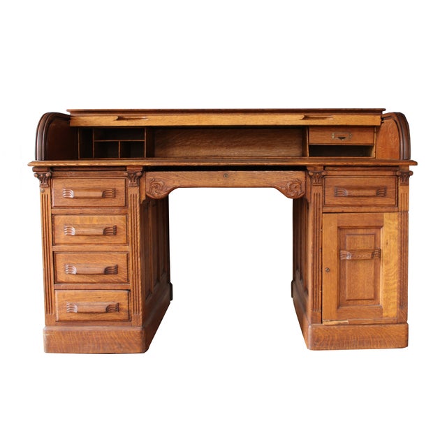 RollTop Desk With Secret Compartments Chairish