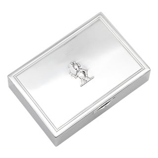 Antique Sterling Silver Knight Trinket Box by Sebastian Garrard, London, United Kingdom, 1931 For Sale