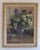 Textile C.1954 Ukrainian Original Signed Floral Still Life Oil Painting on Canvas of White Hydrangea Flowers Bouquet in Blue Jasper Vase For Sale - Image 7 of 7