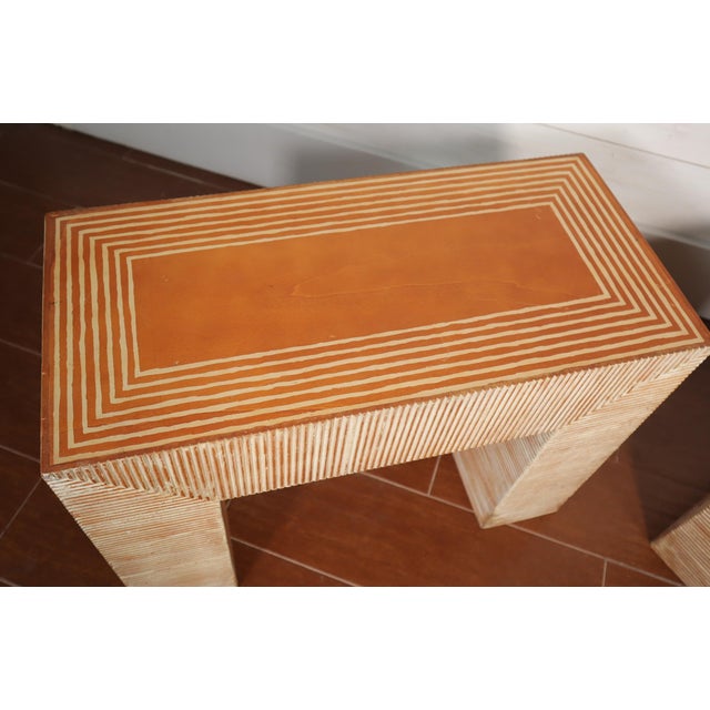 Vintage elegant pair of stools/tables/benches made by Sarreid in Spain. These are probably from the the late 1960's or...