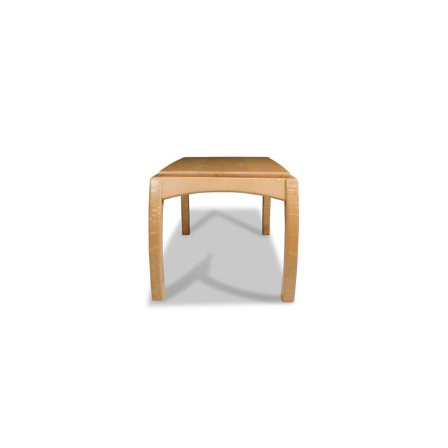 Yellow Mid 20th Century Solid Bird’s-Eye Maple Sculptural Coffee Table, Custom Studio Piece For Sale - Image 8 of 10