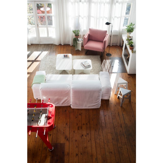 Metal RS Barcelona Plec Large Steel Table, White For Sale - Image 7 of 11