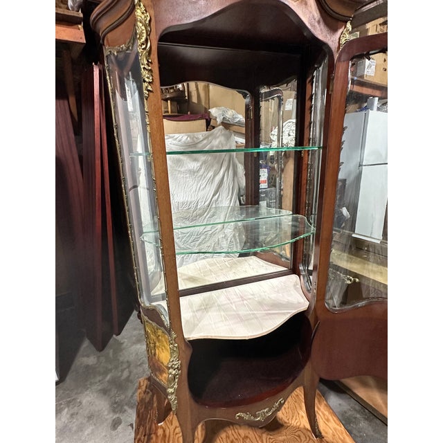 Antique Vernis Martin Vitrine With Hand-Painted Secnes and Ormolu Mounts For Sale - Image 9 of 17