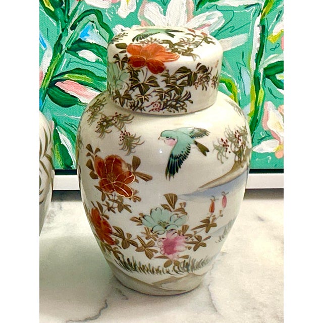 Blue Porcelain Lidded Tea Jar For Sale - Image 8 of 9
