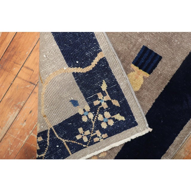 Early 20th Century Narrow Antique Chinese Runner - 2' x 9'5" For Sale In New York - Image 6 of 8