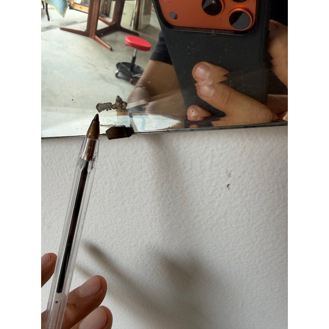 1940’s Art Deco Hollywood Regency Beveled Wall Mirror For Sale - Image 10 of 12