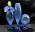 Blue Murano Glass Vases attributed to Novecento Venziano, 1970s, Set of 3 For Sale - Image 9 of 18