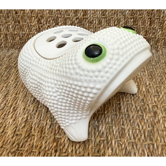 Vintage Hobnail Frog Planter Flower Frog in the Style of Jean Roger For Sale - Image 10 of 12