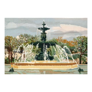 Handmade Tapestry by Christine Pradel-Lien of Ecoutez Chanter La Fontaine For Sale