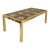 Mastercraft Brass Dining Table With Glass Inserts For Sale