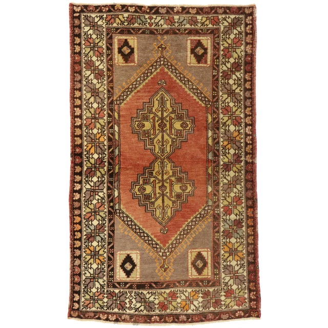 Vintage Turkish Oushak Accent Rug - 03'07 X 06'01 For Sale - Image 9 of 9