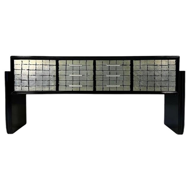 Leaf Sideboard in Black and Silver, 1950s For Sale - Image 11 of 11