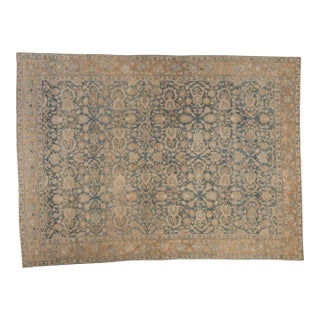 Vintage Distressed Tabriz Carpet - 7'9" x 10'3" For Sale