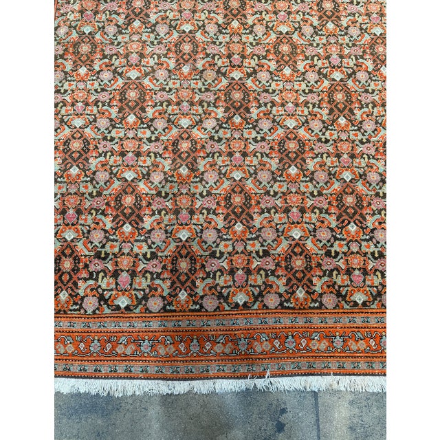 Textile Antique 1880s Senneh Kurdistan Fish Design Rug For Sale - Image 7 of 10