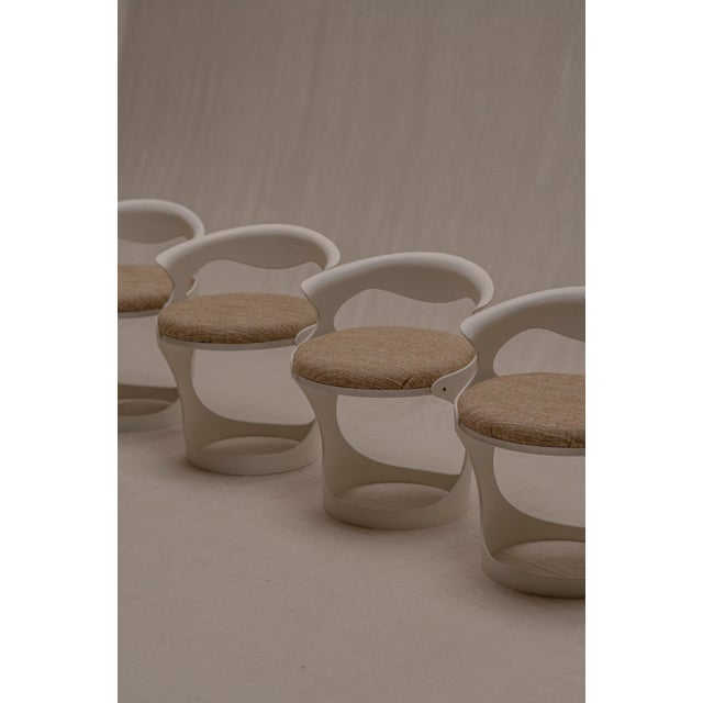 Vintage French Space Age Dining Chairs, 1970s, Set of 4 For Sale - Image 4 of 18