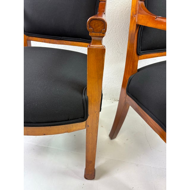 Antique Scandinavian Biedermeier Armchairs/a Pair For Sale - Image 10 of 12