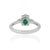 Not Yet Made - Made To Order Everyday Oval Emerald Gemstone and Diamond Ring in Sterling Silver, Size 8 For Sale - Image 5 of 12