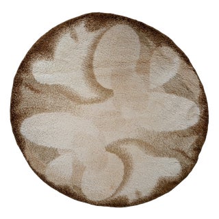 Round Rug in Virgin Wool from Desso, Holland, 1970s For Sale