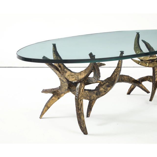 Gold Silas Seandel 1972 Brutalist "Ortega" Coffee Table For Sale - Image 8 of 16