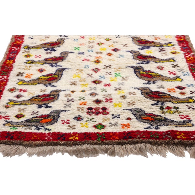 Vintage Persian Gabbeh Rug, 02'09 X 04'04 For Sale - Image 4 of 11