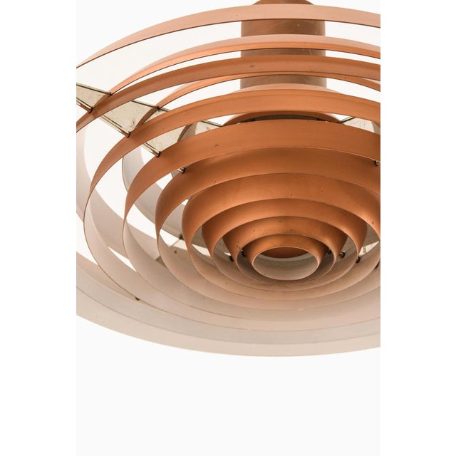 Poul Henningsen Langelinie Pendant in Copper and Lacquer attributed to Poul Henningsen, 1950s For Sale - Image 4 of 9
