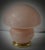 Metal Blown Pink Glass and Brass Table Murano Lamp in style of Vistosi, 1970s For Sale - Image 7 of 9