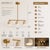 Contemporary Modern Linear Chandelier 3 Light, Matte Off White Dome Pendant Light Brass Dining Room Fixture, Kitchen Island Lighting, Minimalist Light For Sale - Image 3 of 16