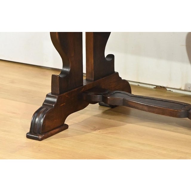 Early 20th Century Neogothic Oak Office Table, 1890s For Sale - Image 16 of 18