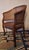 20th Century Louis XV Half-Moon Rattan and Hardwood Armchair For Sale - Image 11 of 16