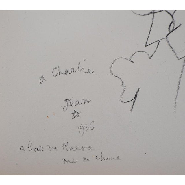 Modern Jean Cocteau, Portrait of Charlie Chaplin, Lithograph For Sale - Image 3 of 7