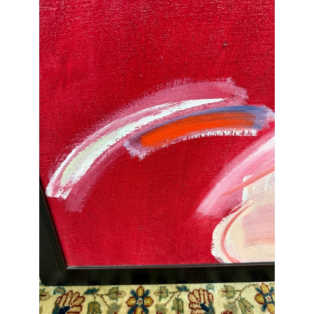 Hans Giesen Portrait of a Woman in Chair Signed Painting, Circa 1989 For Sale In San Francisco - Image 6 of 12