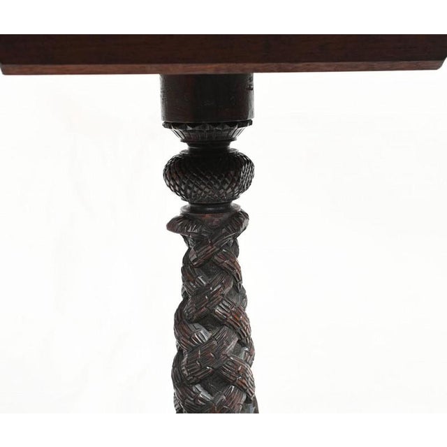 Carved Burmese Side Table, 1840 For Sale - Image 3 of 9