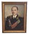 Textile Vintage 1940s Oil Painting of an Admiral For Sale - Image 7 of 7