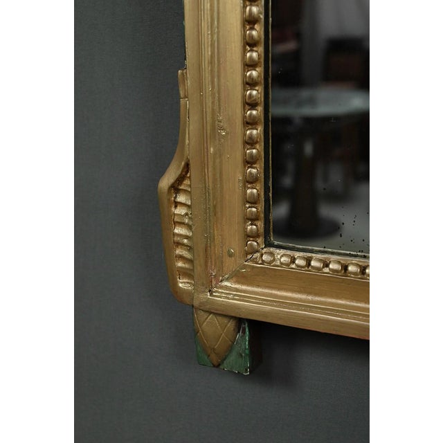 Antique Louis XVI Style Giltwood Mirror, 1890s For Sale - Image 9 of 13