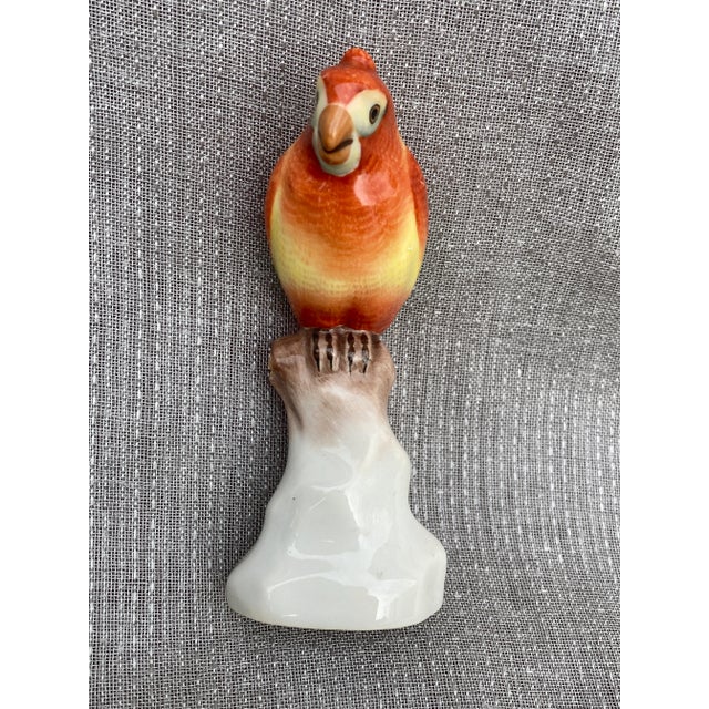 Figurative Vintage Herend Porcelain Parrot Figurine For Sale - Image 3 of 11