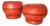 Pair of 1950s Chinese Red Lacquered Wood Rice Bucket Decorative Box With Lid For Sale
