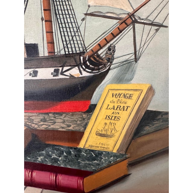 Light Gray 1960s Charles Cerny (1892-1965) Grand Nautical Still Life Oil Painting - Framed For Sale - Image 8 of 12