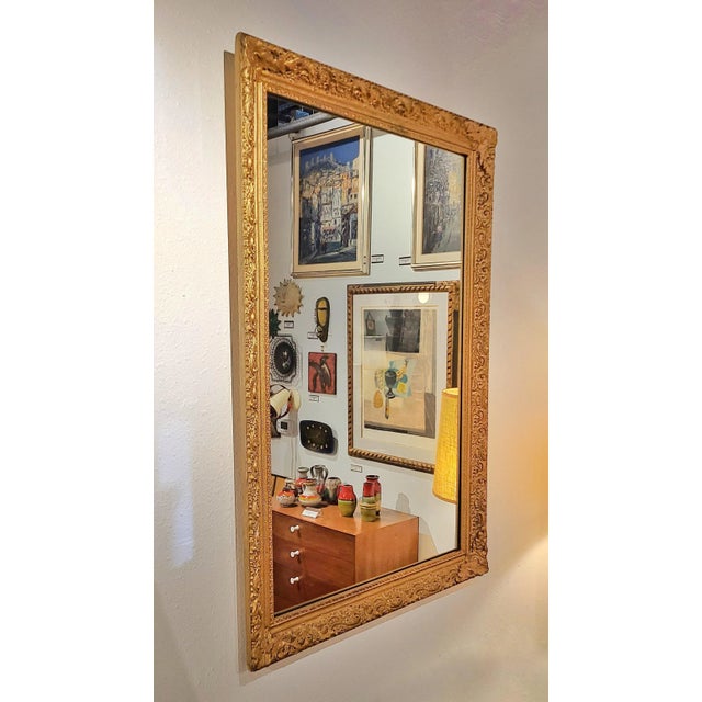 1960s Large Mirror in a Late Baroque/Rococo Style Gilt Frame For Sale - Image 5 of 11