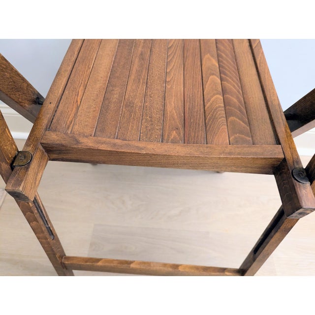 Wood Mid 20th Century Wood Folding Chair For Sale - Image 7 of 10