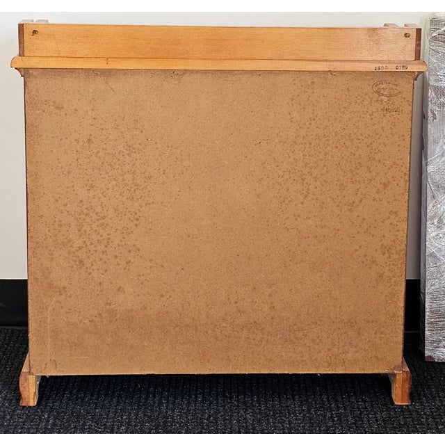 Mastercraft Early American Style Stained Solid Pine Two-Drawer Side Cabinet For Sale - Image 9 of 10