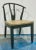 2020s Asian Modern Gray and Tan Wood Dining Chairs Set of 6 For Sale - Image 5 of 8