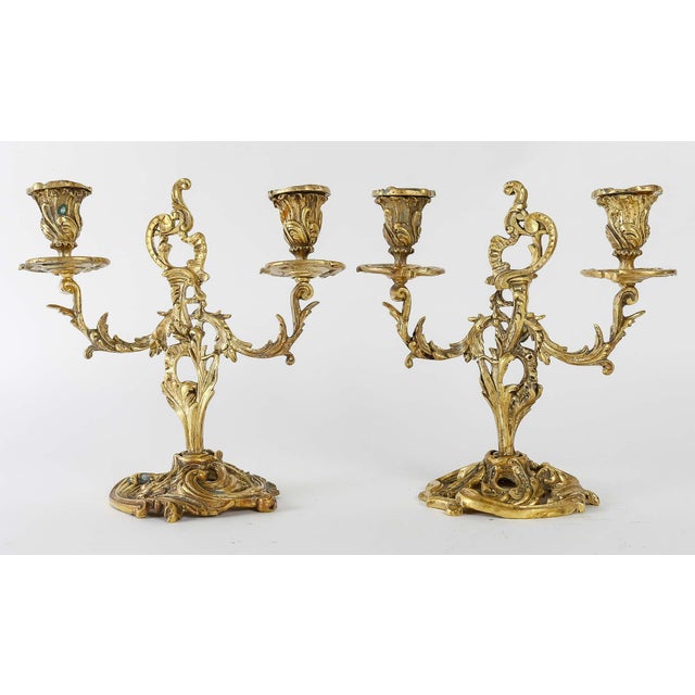 Napoleon III 19th Century Bronze Candlesticks, Set of 2 For Sale - Image 4 of 9
