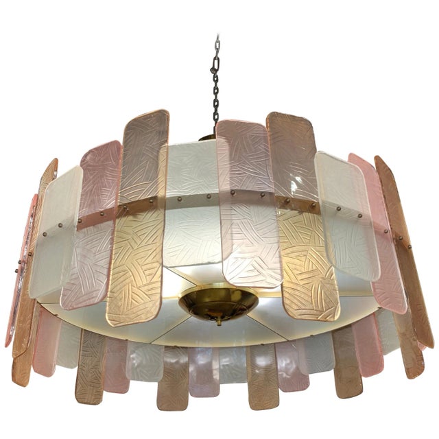 Glass Modern Murano Glass Multicolored Round Chandelier For Sale - Image 7 of 7