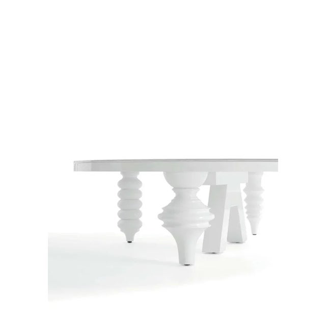 Ok! Black Multi Leg Low Table in High Gloss with Glass Top by Jaime Hayon For Sale - Image 6 of 8