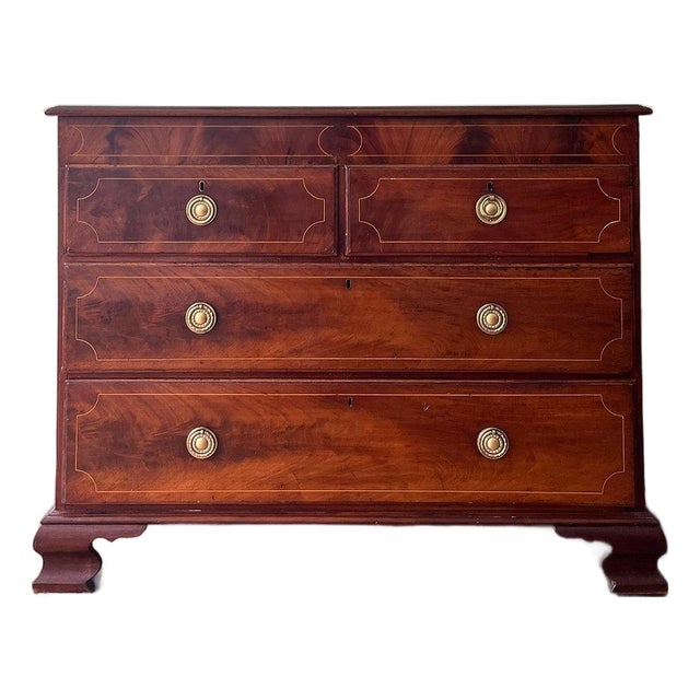 19th Century Georgian Mahogany Dresser with Inlay For Sale