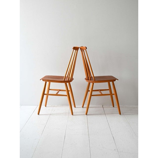 Scandinavian Chairs in Beech and Mahogany from Ilmari Tapiovaara, 1950s, Set of 2 For Sale - Image 10 of 10