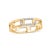 Contemporary 10K Yellow Gold Diamond Accent Paperclip Band Ring (I-J Color, I2-I3 Clarity), Size 7 For Sale - Image 3 of 7