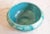 Mid-Century Modern 80s Vintage California Studio Raku Pottery Bowl, With Turquoise & White Crackle Glaze For Sale - Image 3 of 12