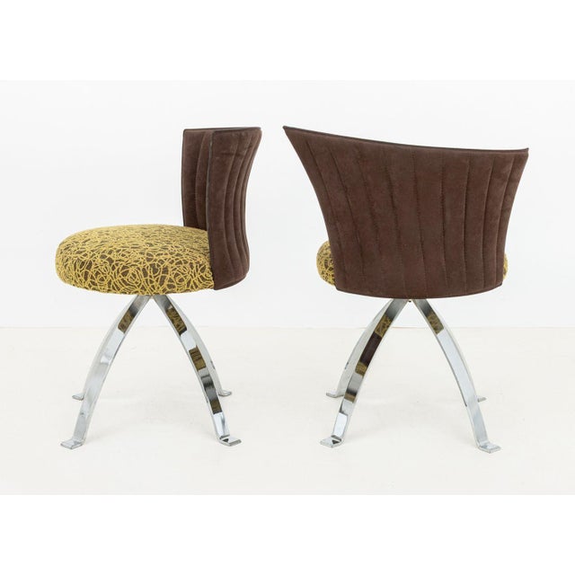 Postmodern Giorgio Saporiti for Il Loft Swivel Chairs, 4 For Sale - Image 3 of 5